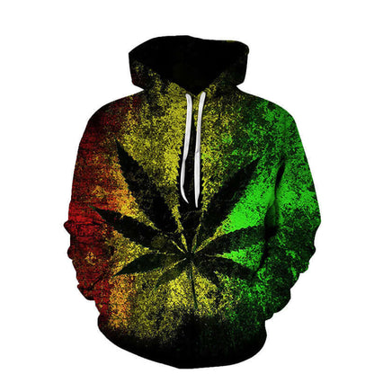 Maple Leaf Beach Hoodie Sweatshirt For Couples