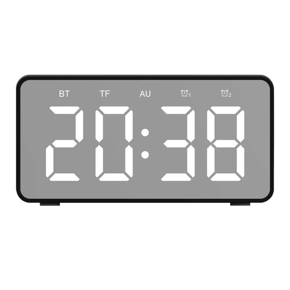 Wireless Charging Bluetooth Speaker Clock Led Alarm Clock Audio Wireless Charging Bluetooth Speaker - digital display showing time 20:38
