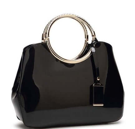 Sexy Women Ladies Party Hand Wedding Bags in elegant black with gold accents