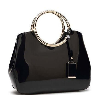 Sexy Women Ladies Party Hand Wedding Bags in elegant black with gold accents