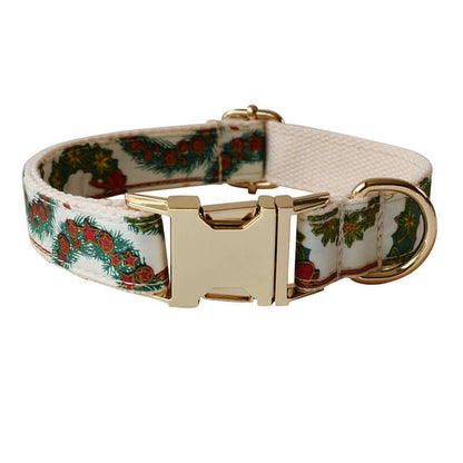 Cotton Bow Knot Dog Collar And Leash Set