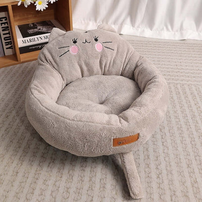 Cartoon Cat Pet Bed Nest for Small Dogs and Cats