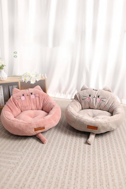 Cartoon Cat Pet Bed Nest for Small Dogs and Cats