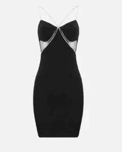 Crossing Dress - Sexy Chain Strap Hollow Bodycon Dress