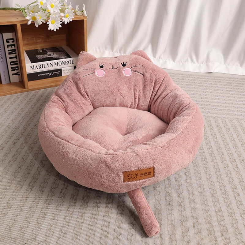 Cartoon Cat Pet Bed Nest for Small Dogs and Cats