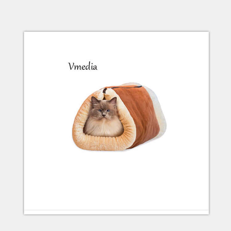 Suede Cat Tunnel Sleeping Bag Nest With Crinkle Sound