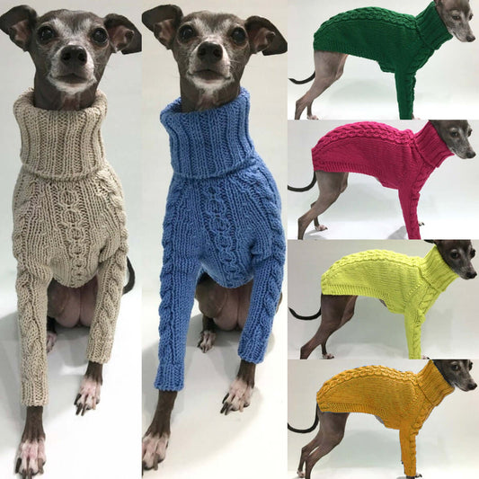 Winter High Neck Knit Dog Sweater