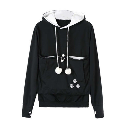 Unisex Cat Lover Hoodie Sweatshirt Cotton Blend