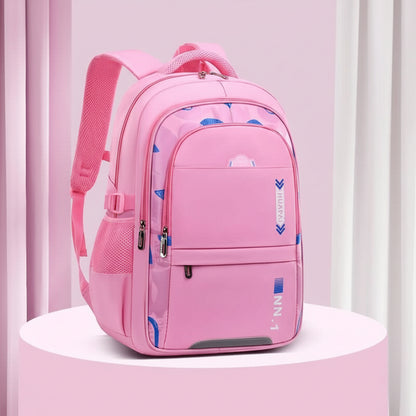 Kids & Teen School Backpack – Large Capacity Oxford Cloth Bag in pink, suitable for grades 1-3.