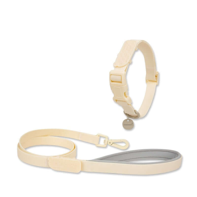 Jelly Color PVC Waterproof Pet Collar & Leash Set