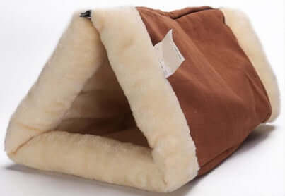 Suede Cat Tunnel Sleeping Bag Nest With Crinkle Sound