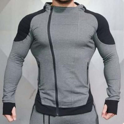 New Gyms Slim Fit Hoodies worn by a muscular male model showcasing athletic fit and style.