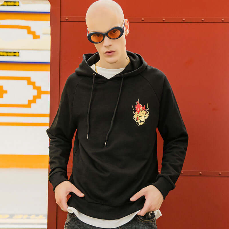 Couples Funny Hooded Sweatshirt With 3/4 Sleeves