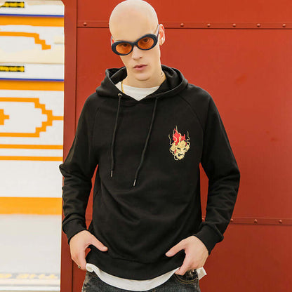 Couples Funny Hooded Sweatshirt With 3/4 Sleeves
