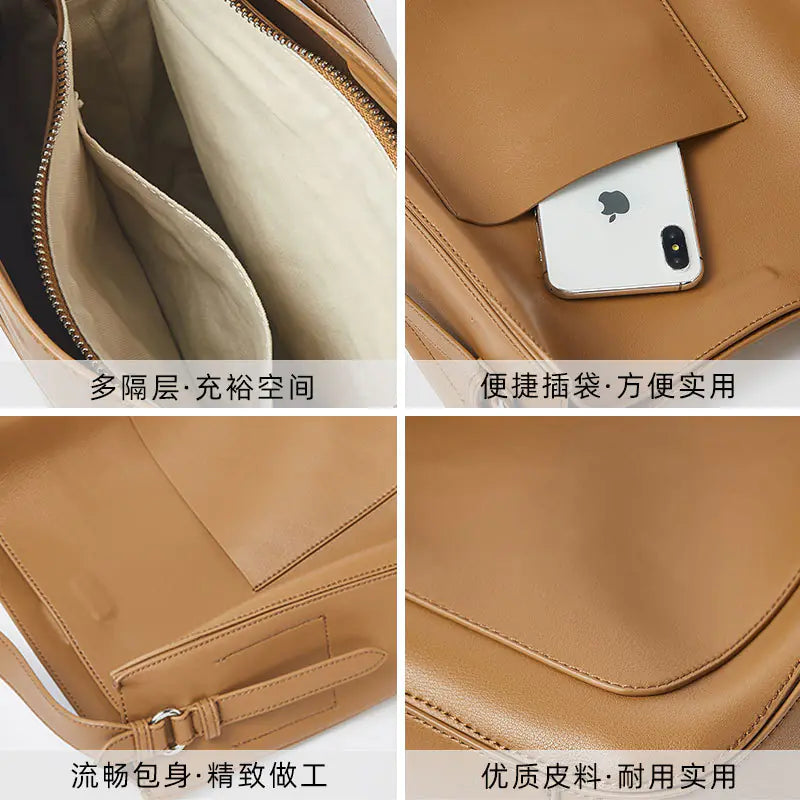 Sac Seau Vintage en Cuir - Collection Femme Rétro Chic