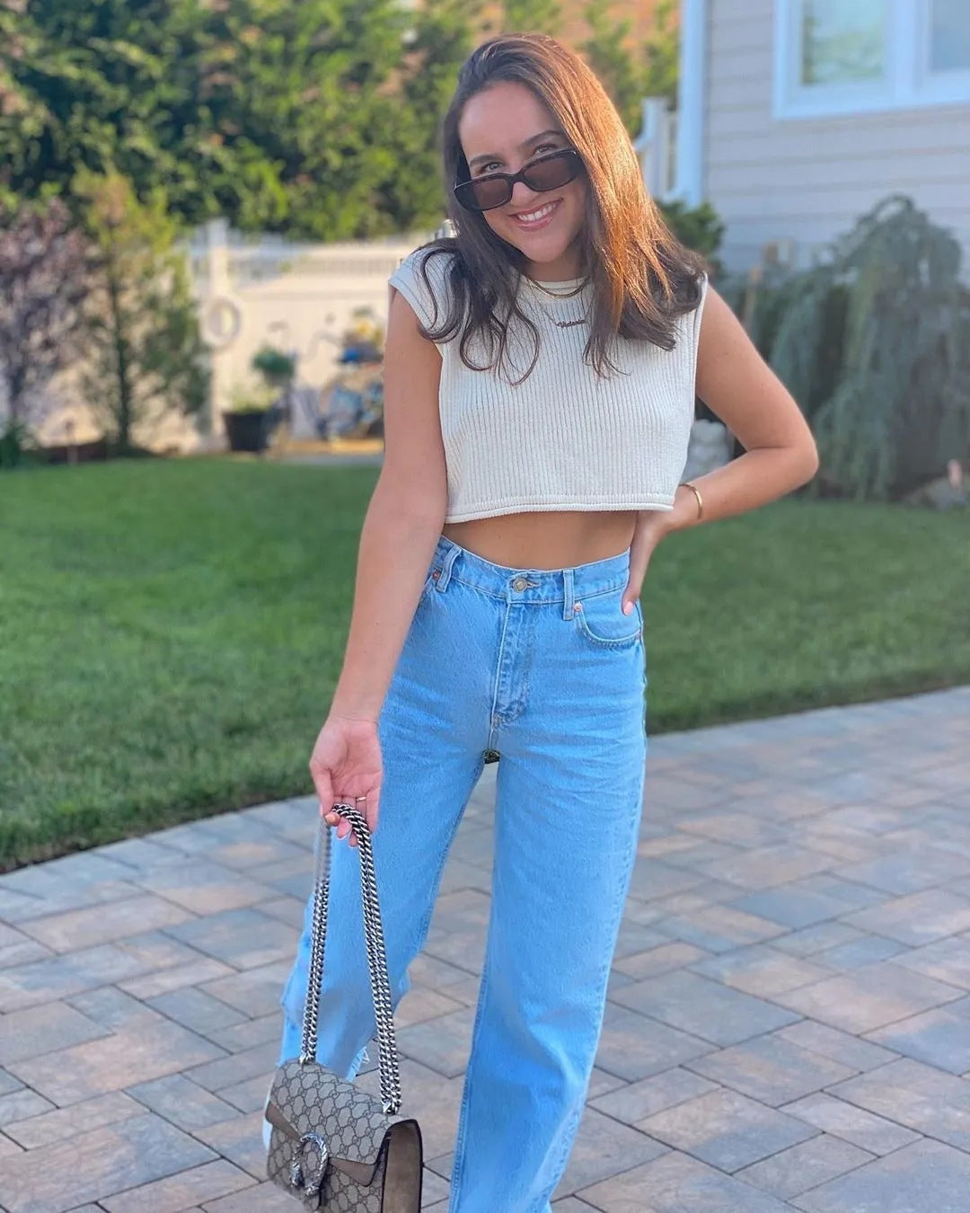 Knitwear top vest woman