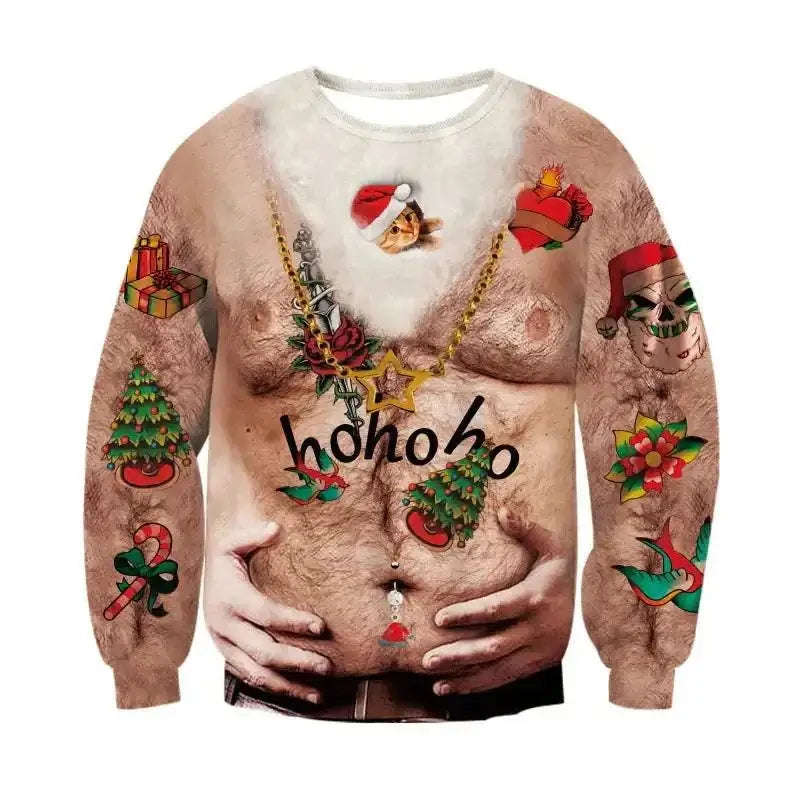 2023 Christmas Digital Print Funny Couple Hoodies Mbshop
