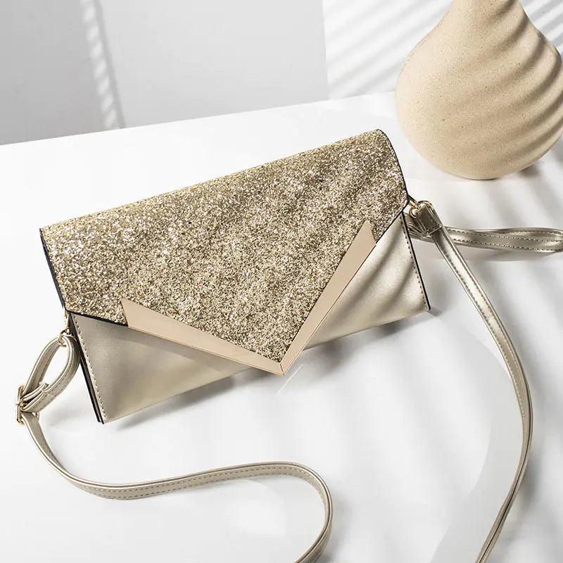 Sac à Main Femme Pailleté - Pochette Enveloppe Élégante