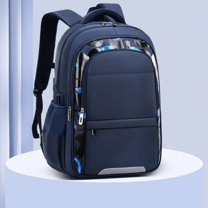 Kids & Teen School Backpack – Large Capacity Oxford Cloth Bag in Royal Blue with multiple pockets suitable for grades 4-9.