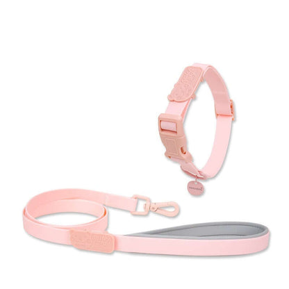 Jelly Color PVC Waterproof Pet Collar & Leash Set