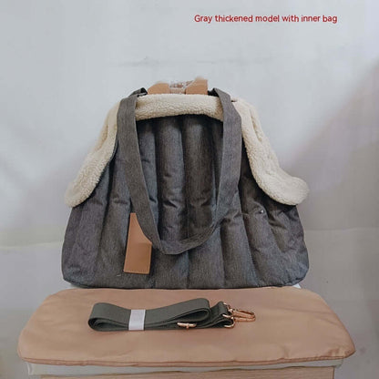 Cat Portable Breathable Nylon Shoulder Bag – Detachable Pet Carrier