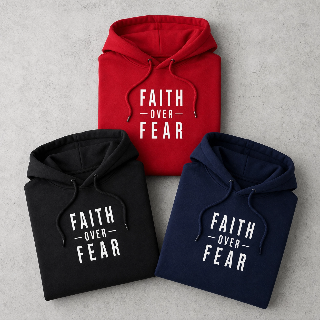 Faith Over Fear Graphic Hoodie With Fleece Lining