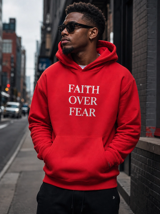 Faith Over Fear Graphic Hoodie With Fleece Lining