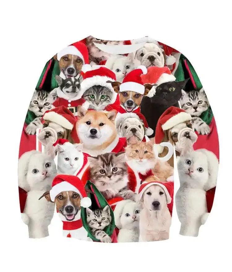 2023 Christmas Digital Print Funny Couple Hoodies Mbshop