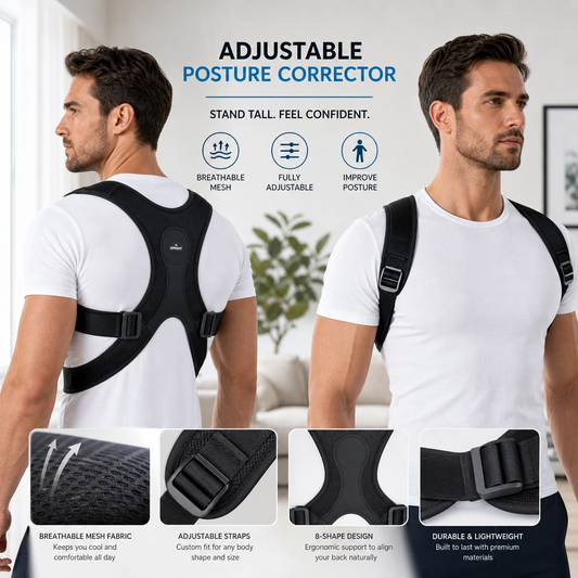 Premium Adjustable Posture Corrector | Back & Shoulder Support
