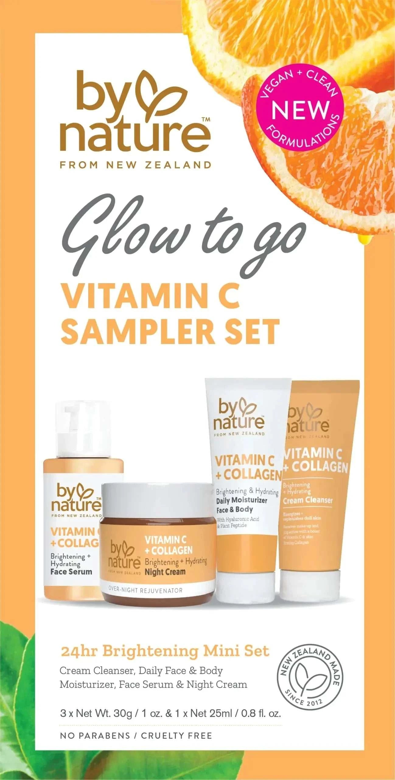 Kit Voyage By Nature Glow To Go - Set Vitamine C Éclaircissant Format Mini