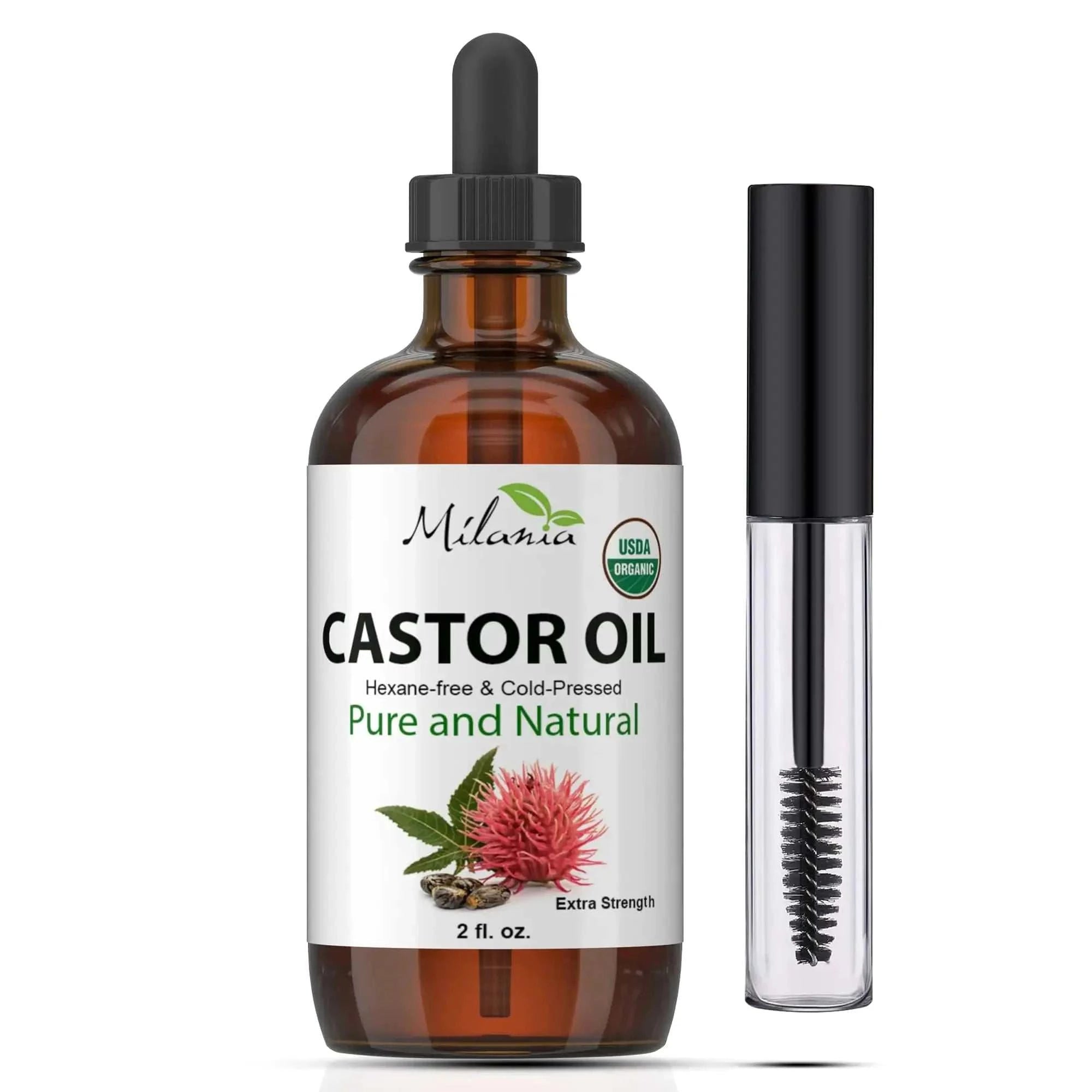 Premium Organic Castor Oil - Huile de Ricin Bio Pressée à Froid 60ml